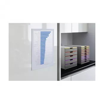 DURABLE DURAFRAME A4 cornice informativa autoadesiva, argento, confezione da 2 487202