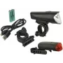 FISCHER set di illuminazione LED per bicicletta 40/20/10 lux, omologato StVZO, nero (85346)