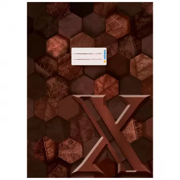 HERMA copertina per quaderni X, cartone, DIN A4, marrone, con campo per etichetta, 10 pz (20092)