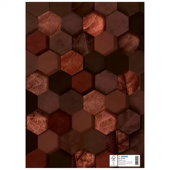 HERMA copertina per quaderni X, cartone, DIN A4, marrone, con campo per etichetta, 10 pz (20092)