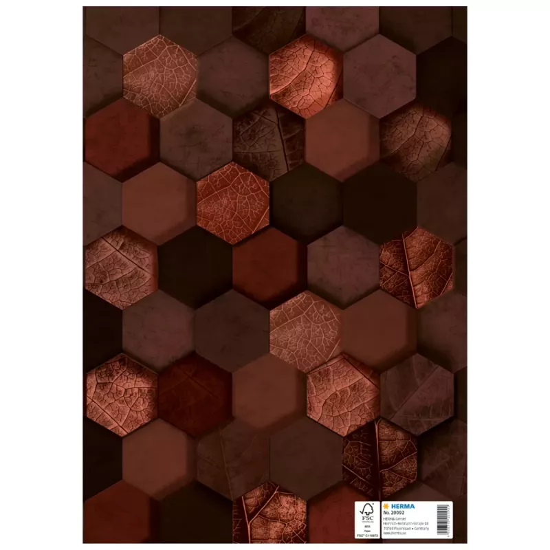 HERMA copertina per quaderni X, cartone, DIN A4, marrone, con campo per etichetta, 10 pz (20092)