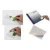 DURABLE POCKETFIX tasca autoadesiva 90x57mm, con apertura per il pollice, trasparente, confezione da 100 837919