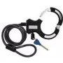 FISCHER lucchetto a cavo con supporto per telaio, 1200 mm, chiusura a manette con chiave, nero 50745
