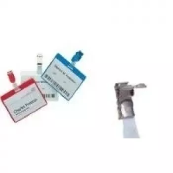 DURABLE portabadge con clip, 60 x 90 mm, trasparente, confezione da 25 810619