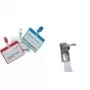 DURABLE portabadge con clip, 60 x 90 mm, trasparente, confezione da 25 810619