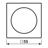 JUNG A 1740 SW copertura con manopola, duroplast, serie A, nero