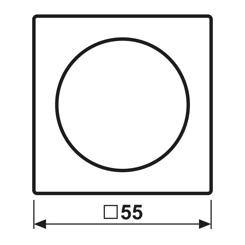 JUNG A 1740 SW copertura con manopola, duroplast, serie A, nero