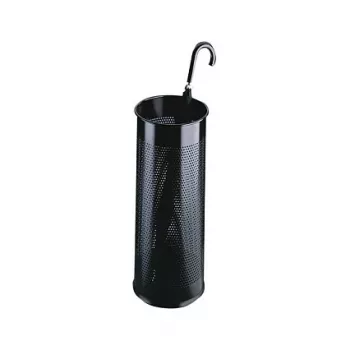 Durable base portaparalume in metallo rotonda, 28,5 L, nero (335001)