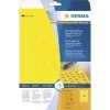 HERMA Special 8034 etichette in pellicola opaca autoadesive resistenti alle intemperie per esterni, giallo, 30 x 30 mm, 1200 etichette (25 fogli x 48)