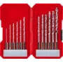 kwb 108810 set di punte elicoidali HSS per metallo, 12 pezzi, compatibile con mandrini autoserranti e a corona dentata