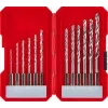 kwb 108810 set di punte elicoidali HSS per metallo, 12 pezzi, compatibile con mandrini autoserranti e a corona dentata