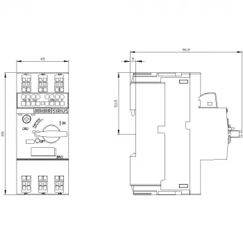 Siemens SIRIUS 3RV2011-1DA25 interruttore di protezione motore, 2,2-3,2 A, 3 poli, morsetti a vite, classe 10