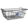 FISCHER cestino posteriore per bicicletta, filo d'acciaio a maglia grossa nero, montaggio a morsetto senza attrezzi, portata 5 kg 61036