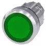 Siemens SIRIUS ACT elemento frontale pulsante luminoso, metallo lucido, verde, 22 mm 3SU1051-0AA40-0AA0
