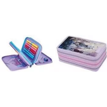Herlitz TriCase Whisper Mane astuccio 31 pezzi, poliestere, 3 scomparti, 3 cerniere 400205915