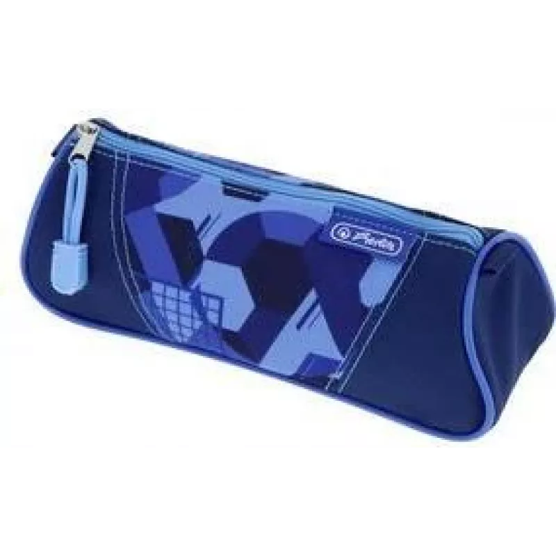 Herlitz astuccio triangolare blu Goal poliestere, 1 scomparto con cerniera 400205920