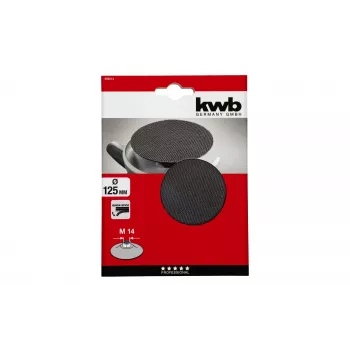 kwb QUICK-STICK platorello di supporto in velcro, 125 mm, M14 488014