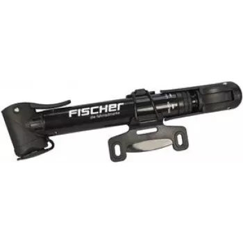 FISCHER mini pompa da bicicletta con impugnatura a T, nera, commutabile alta pressione/alto volume, telescopica - 1 pz. (85581)