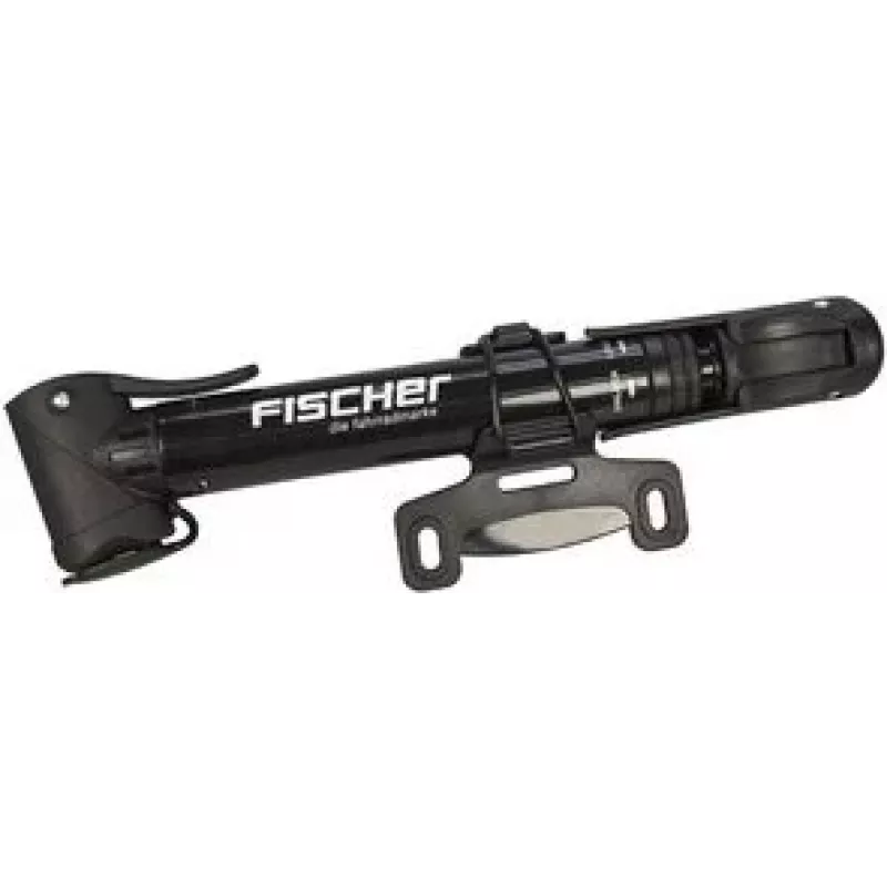 FISCHER mini pompa da bicicletta con impugnatura a T, nera, commutabile alta pressione/alto volume, telescopica - 1 pz. (85581)