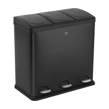 HELIT the separator separatore rifiuti a pedale, 3 x 20 L, plastica, Soft-Close, antracite H2405295