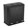 HELIT the separator separatore rifiuti a pedale, 3 x 20 L, plastica, Soft-Close, antracite H2405295
