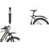 FISCHER Set parafanghi bici 26-29 pollici plastica chiusura rapida nero 85968