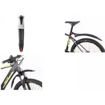 FISCHER Set parafanghi bici 26-29 pollici plastica chiusura rapida nero 85968