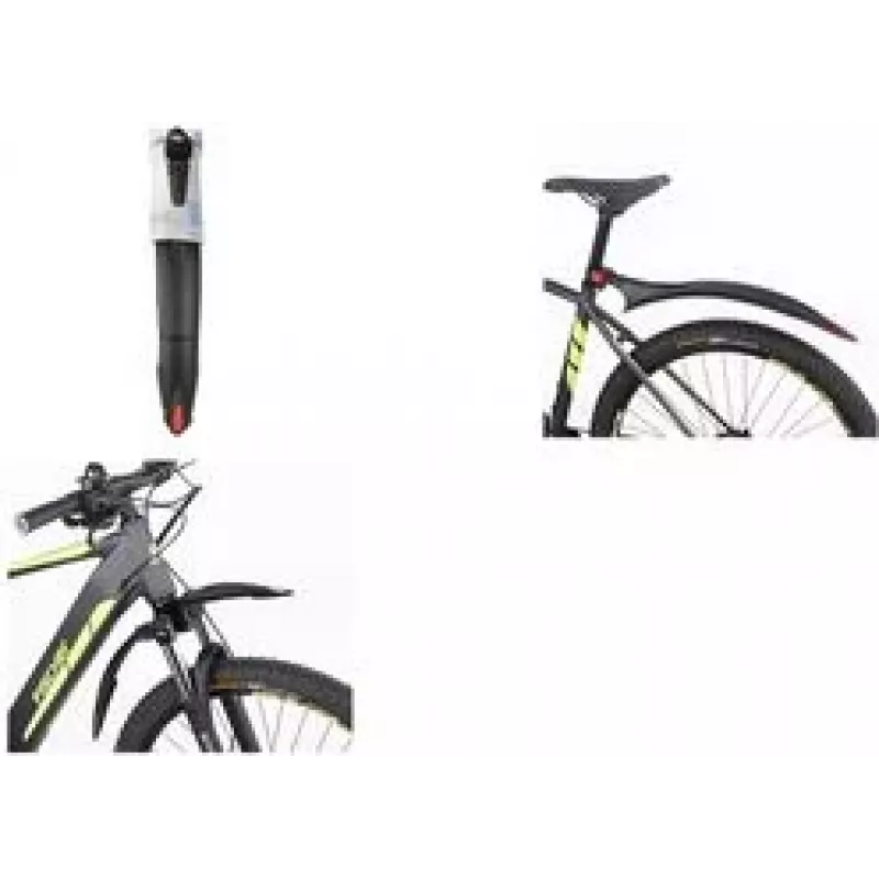 FISCHER Set parafanghi bici 26-29 pollici plastica chiusura rapida nero 85968