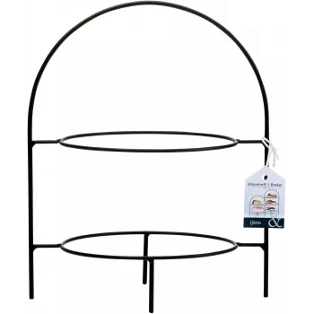 Ritzenhoff & Breker TJÄNA Alzata per torte a 2 livelli, metallo nero, 220x170x280 mm 221367