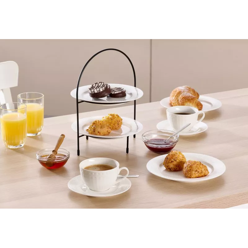 Ritzenhoff & Breker TJÄNA Alzata per torte a 2 livelli, metallo nero, 220x170x280 mm 221367