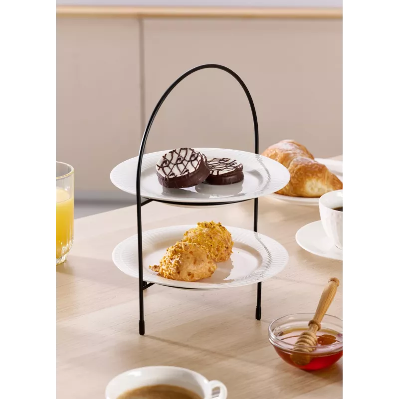 Ritzenhoff & Breker TJÄNA Alzata per torte a 2 livelli, metallo nero, 220x170x280 mm 221367