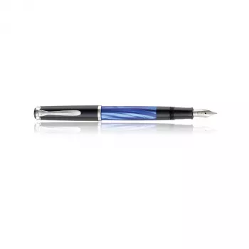 Pelikan Classic M205 Penna stilografica nero-blu (pennino medio) 801874