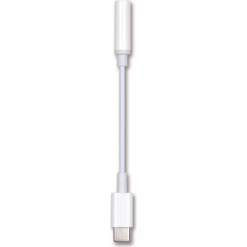2GO 797008 Cavo adattatore USB-C a 3,5 mm audio, 0,1 m, bianco