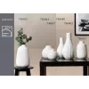 Ritzenhoff & Breker SANREMO Set 2 vasi per fiori in gres bianco, 240 mm, struttura decorativa a scanalature 746655