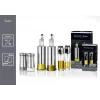 Ritzenhoff & Breker BASIC set bottiglie aceto e olio, vetro con rivestimento in acciaio inox, 250 ml, 2 pezzi 823523