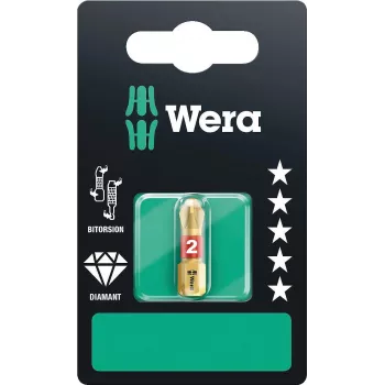 Wera 851/1 BDC SB Phillips PH 2 x 25 mm bit BiTorsion rivestito in diamante 05073335001