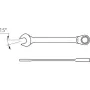 GEDORE 2297108 7 R 12 chiave combinata a stella e forchetta 12 mm