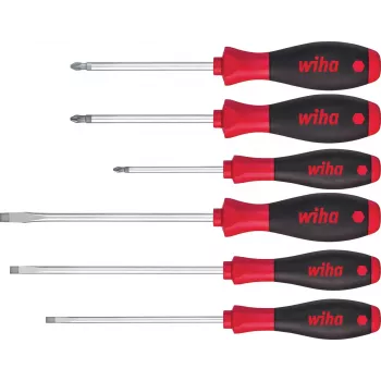 Wiha SoftFinish set di cacciaviti, 6 pezzi, taglio/Phillips/Pozidriv, 26113