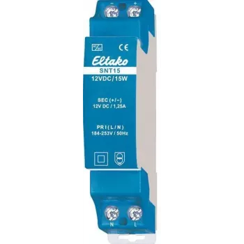 Eltako SNT15-12VDC/15W alimentatore per guida DIN 12V DC 1,25A 20000166
