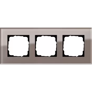Gira Esprit cornice coprifrutto in vetro, 2 moduli, marrone, senza viti 0213122