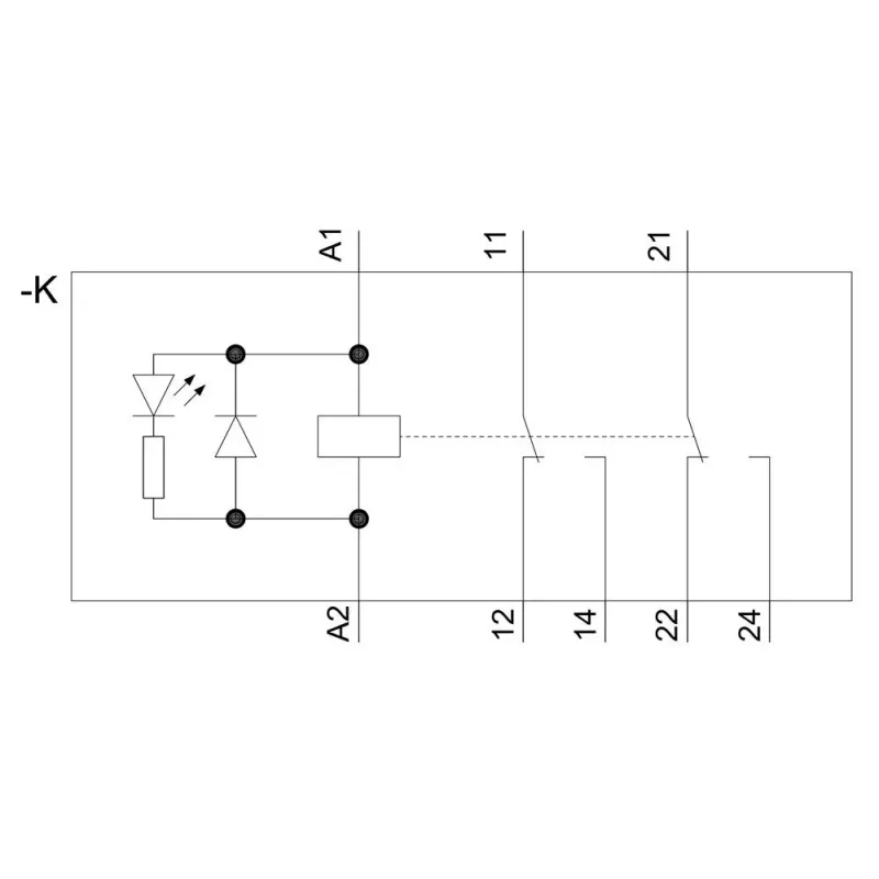 SIEMENS LZS:RT4A4L24 relè a innesto 4PDT 24VDC 2W con LED