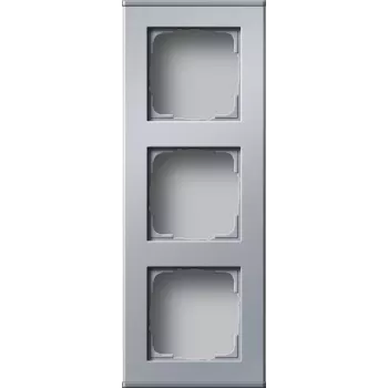 Gira E2 cornice coprifilo alluminio 3 posti, opaco, System 55 136326