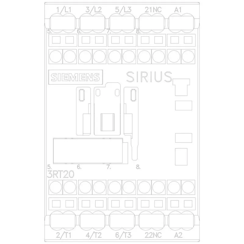 Siemens SIRIUS 3RT2 contattore di potenza 3RT2018-2AP02, tripolare, 18 A, bobina 24 V AC, morsetti a vite