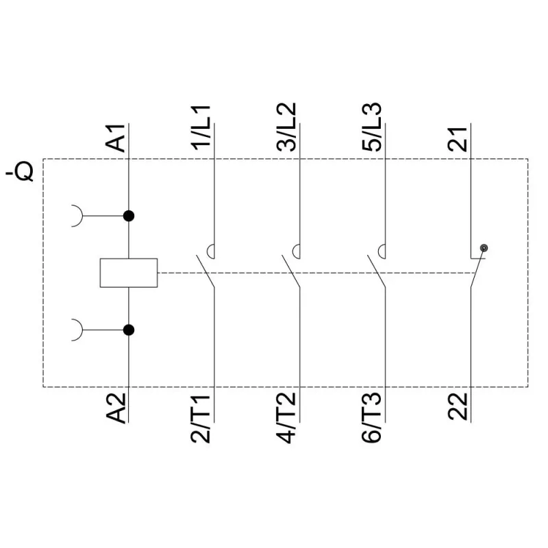 Siemens SIRIUS 3RT2 contattore di potenza 3RT2018-2AP02, tripolare, 18 A, bobina 24 V AC, morsetti a vite