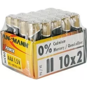 ANSMANN X-POWER batterie alcaline Micro AAA 1,5 V - confezione da 20 5015671
