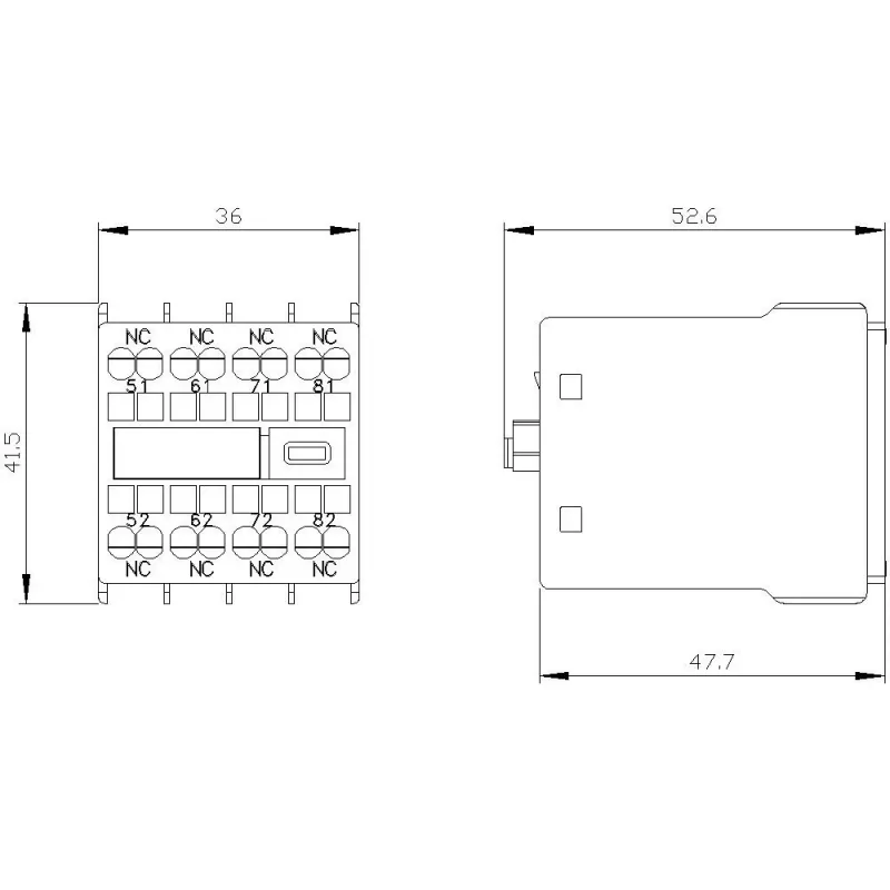 SIEMENS blocco contatti ausiliari 40E SB10E S00 3RH2911-2G (3RH29112GA04)