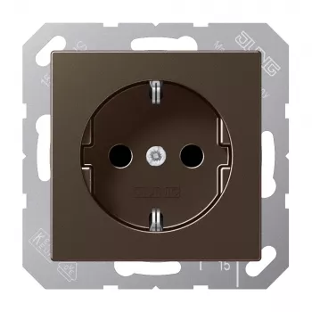 JUNG A 1520 KI MO presa Schuko marrone CEE 7/3 16A 250V