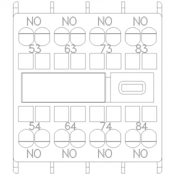 Siemens Blocco contatti ausiliari 3RH2911-2XA40-0MA0, 4 poli, 2NO+2NC