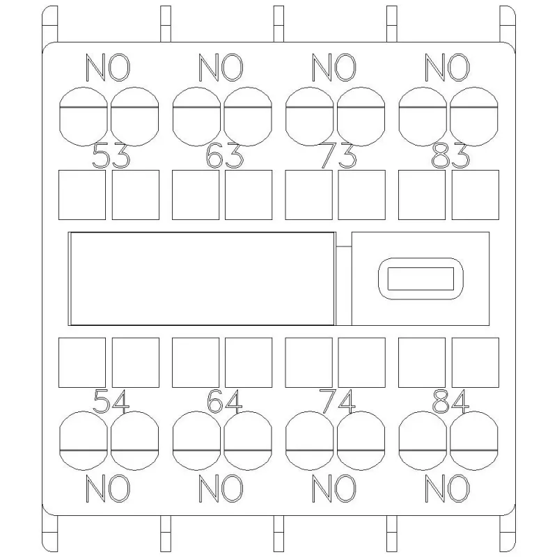 Siemens Blocco contatti ausiliari 3RH2911-2XA40-0MA0, 4 poli, 2NO+2NC