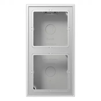 JUNG Copertura da incasso 2 moduli con telaio integrato, alluminio (AL2582A-L)